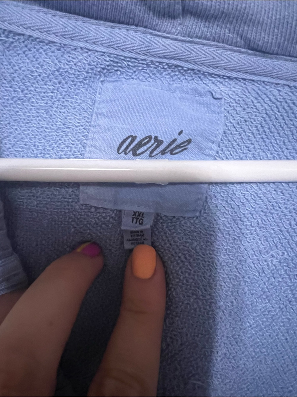 aerie pastel blue pullover hoodie - Picture 2 of 3